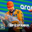 O pódio do GP de Espanha: Piastri reforça liderança