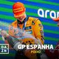 O pódio do GP de Espanha: Piastri reforça liderança