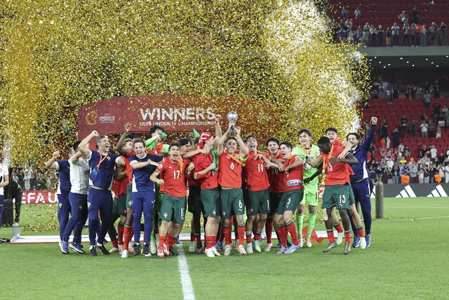 Portugal sagrou-se campeão da Europa sub-17. Foto FPF