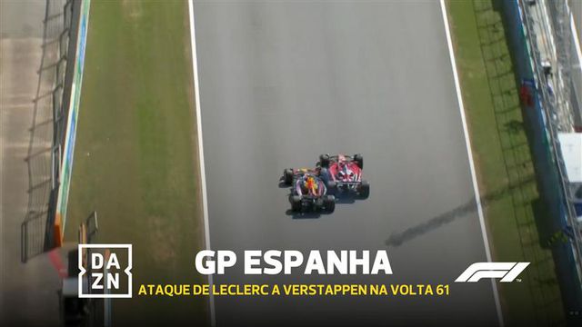 Leclerc passa Verstappen, que se fica a queixar no rádio