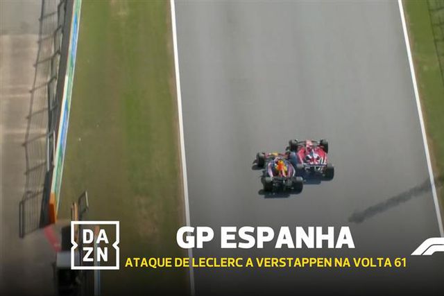 Leclerc passa Verstappen, que se fica a queixar no rádio