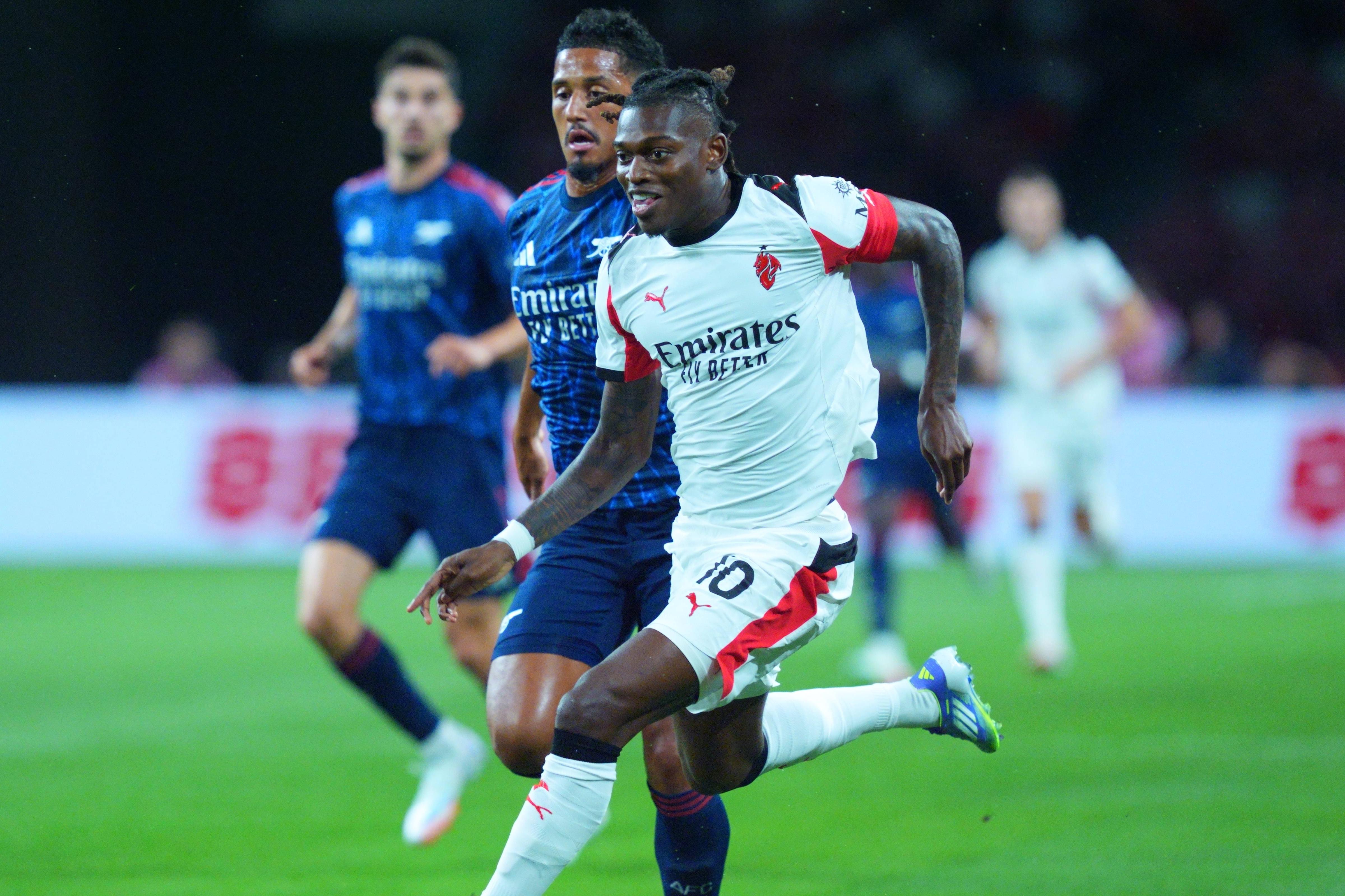 Rafael Leão defrontou o Arsenal na pré-época de 2025/26