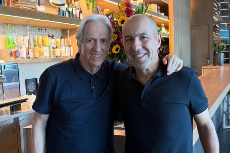 Jorge Jesus ao lado de Leonardo Jardim no Brasil - Foto: @leonardojjardim