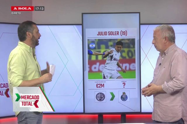 Mercado Total: «Julio Soler é nome forte para o FC Porto»