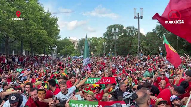 Incrível mar de adeptos em Frankfurt: <<É Portugal!>>