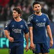 João Neves ao lado de Gonçalo Ramos no PSG