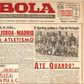 A 2 de julho de 1945, ano da fundação de A BOLA, a final da Taça de futebol estava remetida a fotos dos onzes vencdor e vencido. ARQUIVO A BOLA