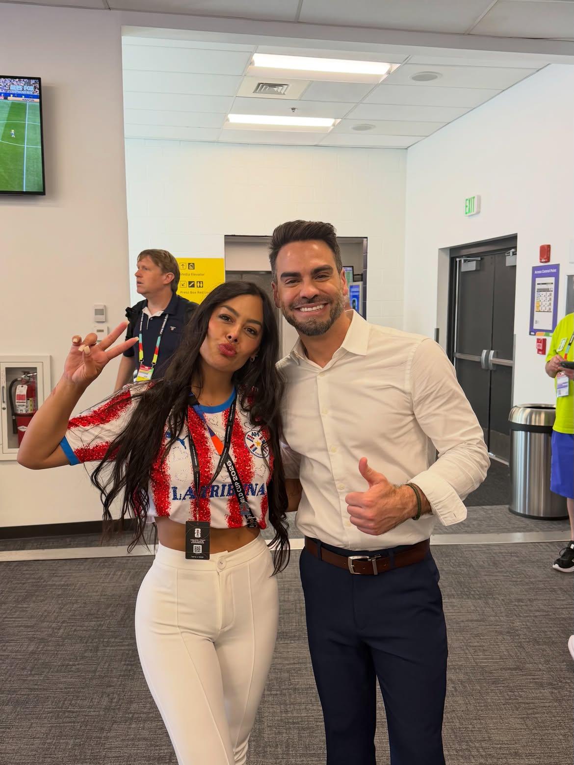 Larissa em Boston para apoiar o Paraguai - foto: Instagram/Larissa Riquelme