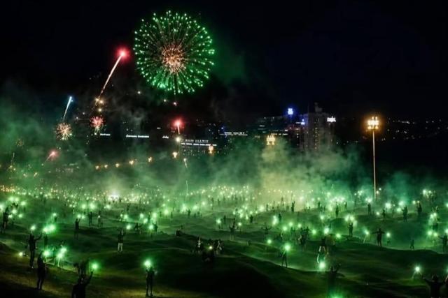Fogo de artifício no Parque Eduardo VII, em Lisboa - Foto: X/Raça de Leão