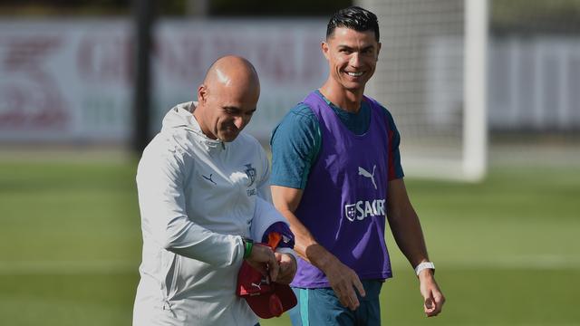 Roberto Martínez não abdica de Cristiano Ronaldo — Foto: MIGUEL NUNES