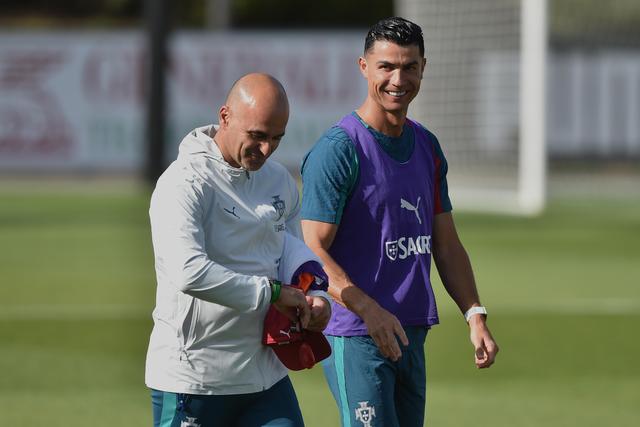 Roberto Martínez não abdica de Cristiano Ronaldo — Foto: MIGUEL NUNES