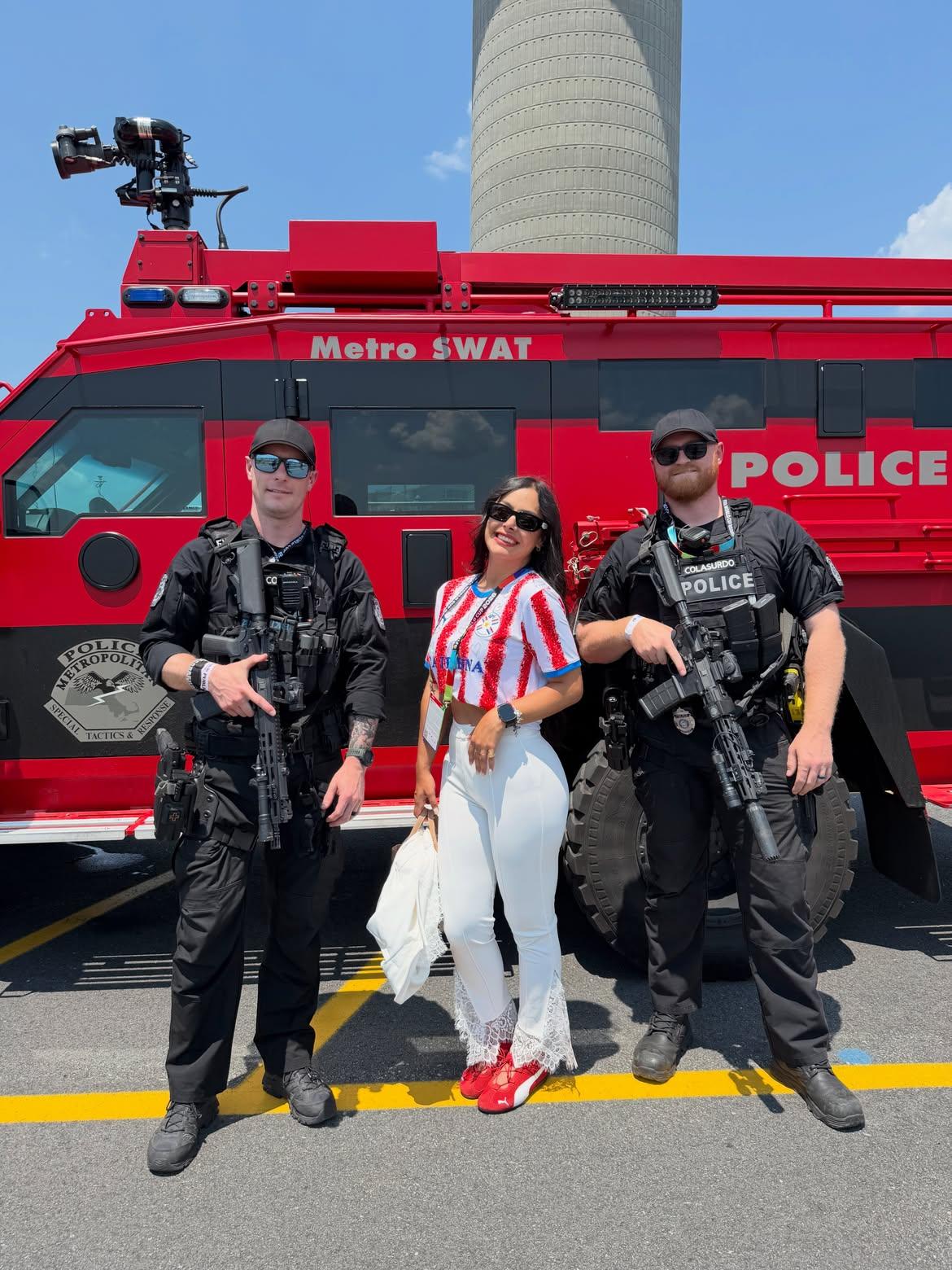 Larissa em Boston para apoiar o Paraguai - foto: Instagram/Larissa Riquelme