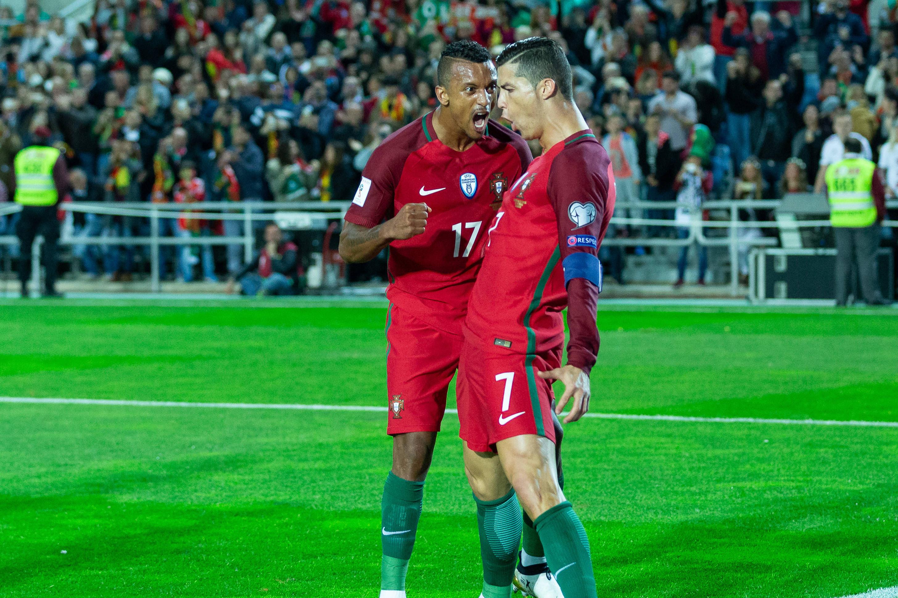 Nani e Cristiano Ronaldo na Seleção