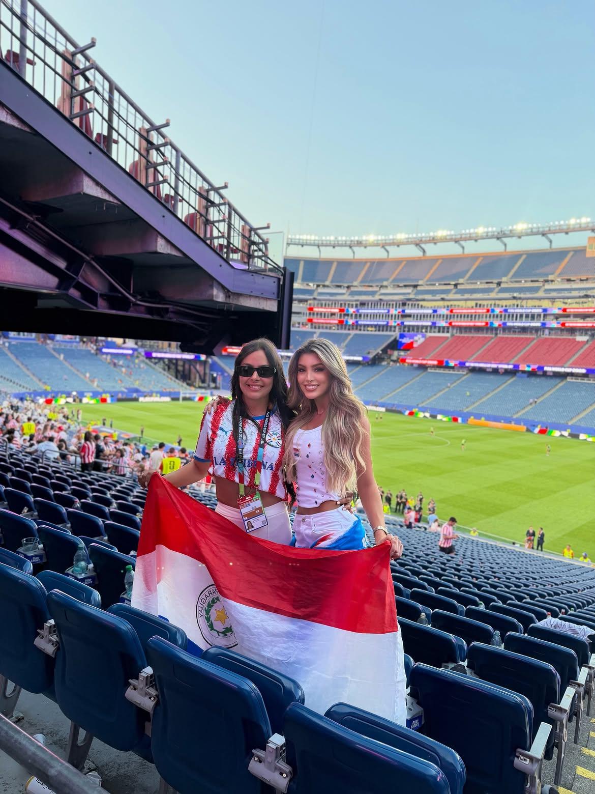 Larissa em Boston para apoiar o Paraguai - foto: Instagram/Larissa Riquelme