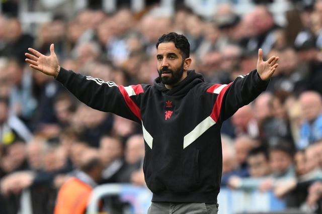 Ruben Amorim, agora treinador do Milan, durante a passagem por Old Trafford