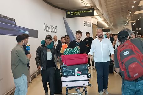 Vagiannidis à chegada a Lisboa