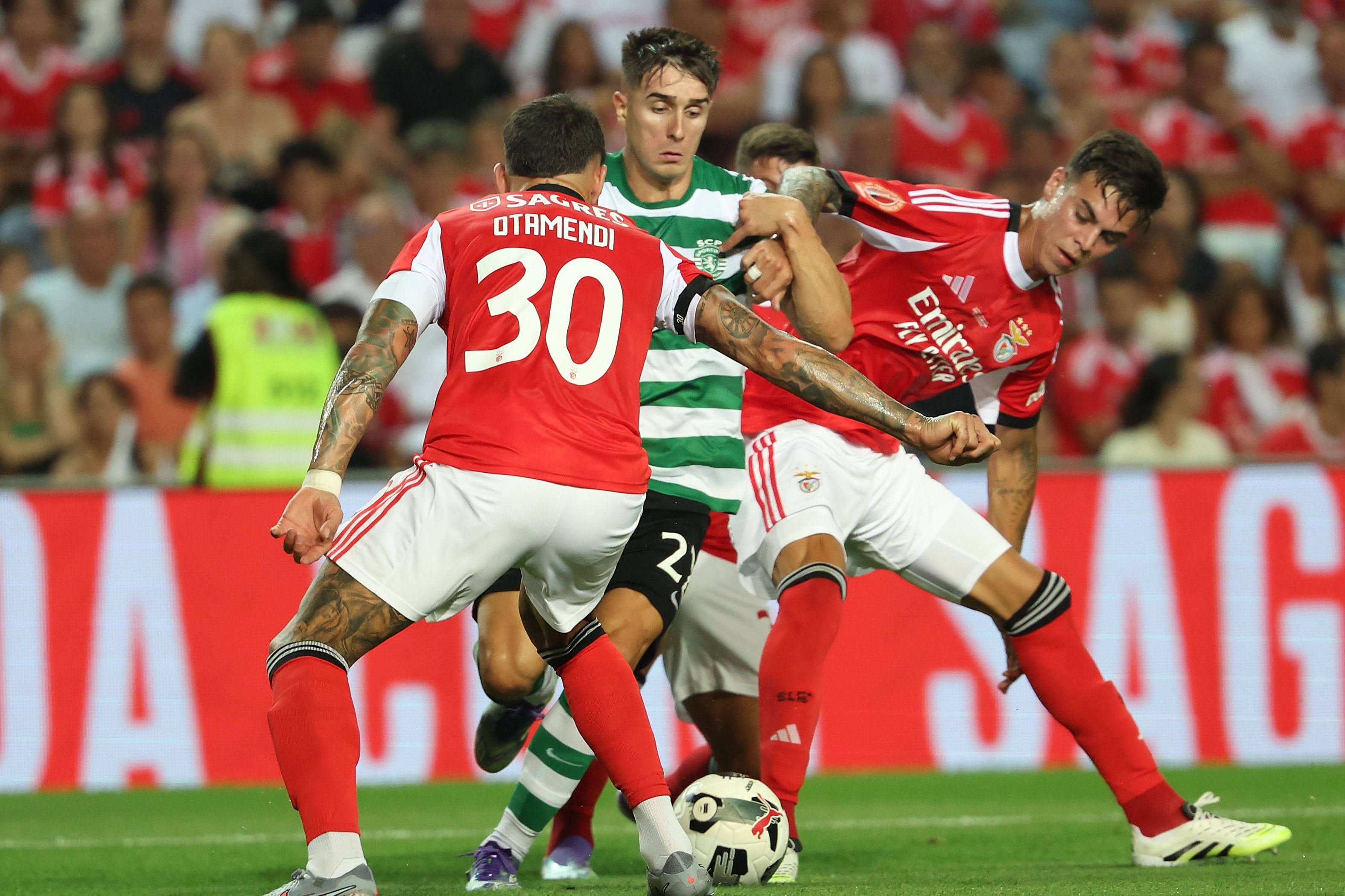 Lance do Sporting-Benfica na Supertaça (foto: Imago)