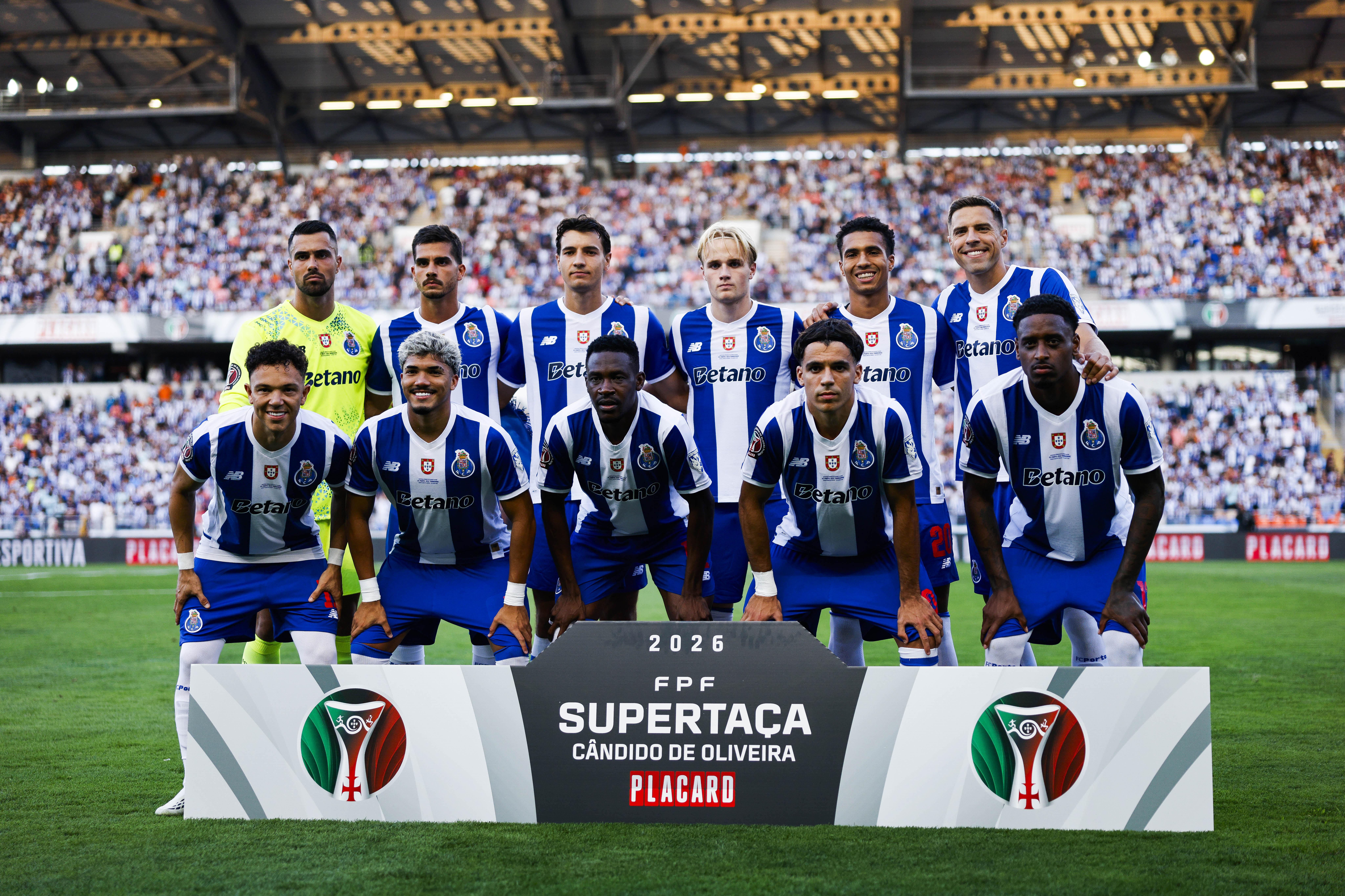As escolhas iniciais de Farioli na Supertaça. Foto: FPF (FC Porto-Torreense)
