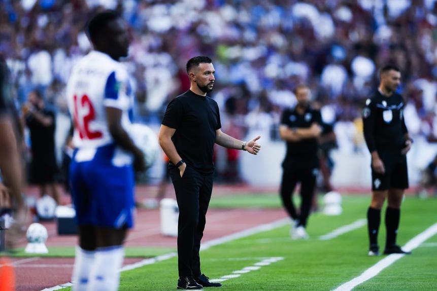 Farioli no Estádio Cidade de Coimbra. Foto: FPF (FC Porto-Torreense)