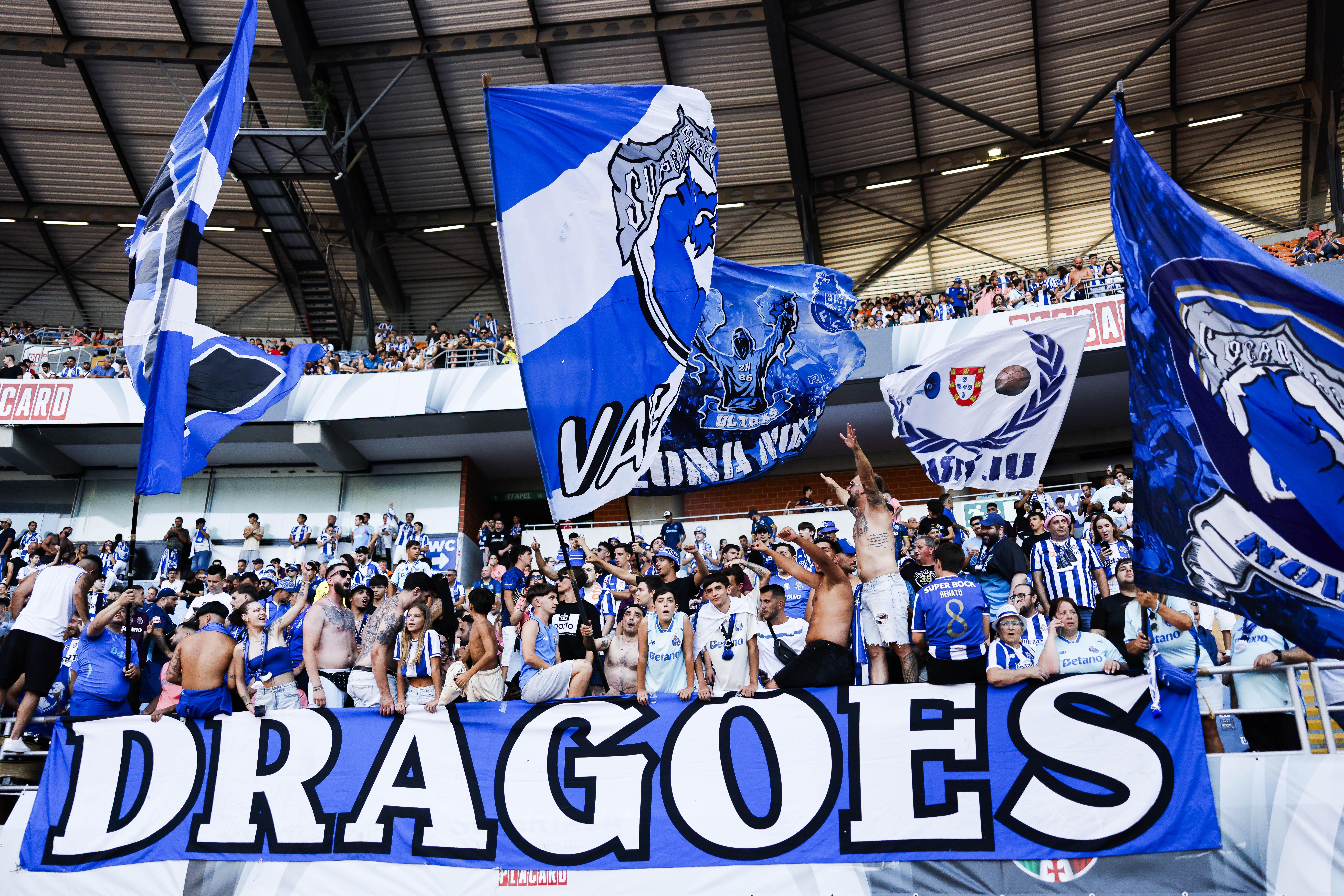 Muito apoio aos dragões nas bancadas. Foto: FPF (FC Porto-Torreense)