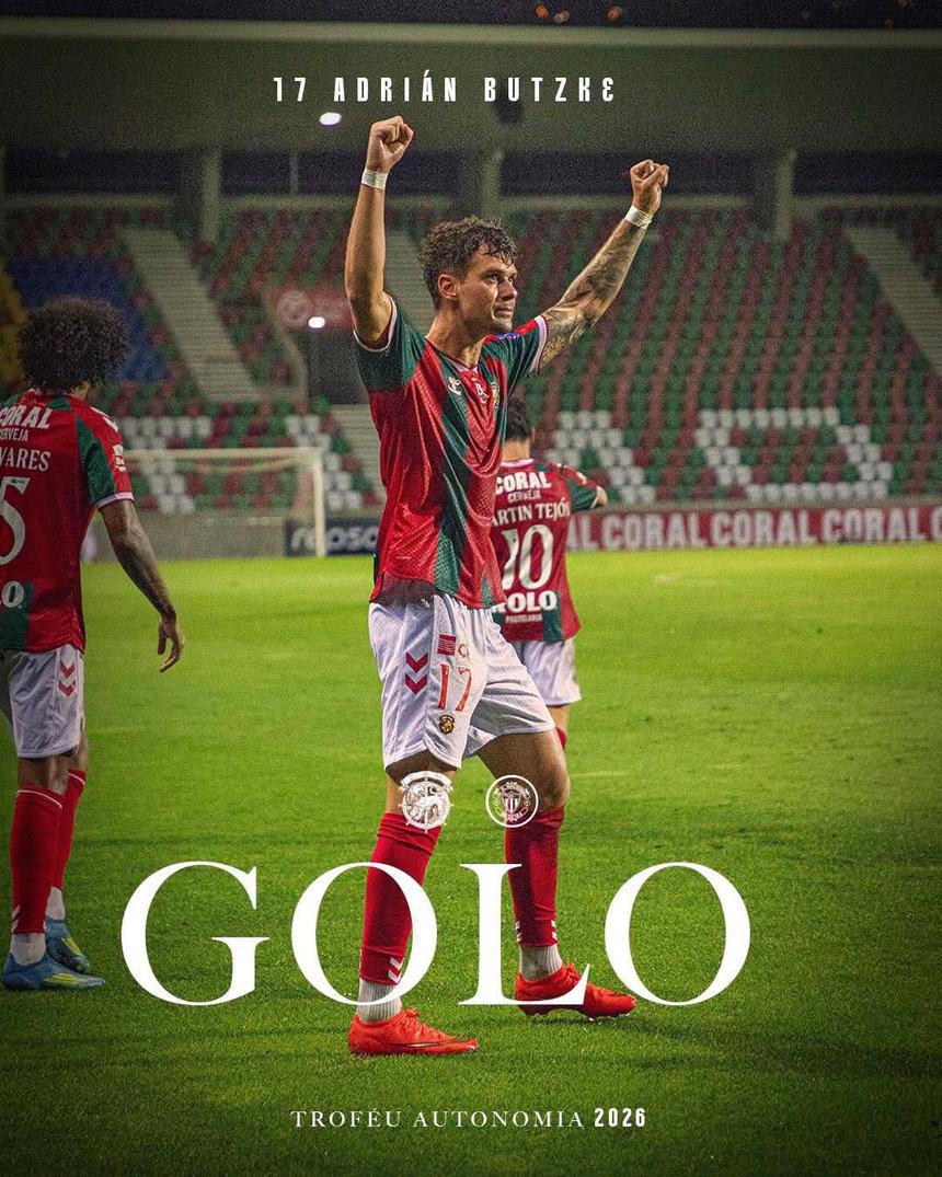 Butzke marcou o golo que decidiu o dérbi. - Foto: MARÍTIMO