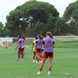 Treino da equipa feminina do Benfica a preparar embate com o FC Porto