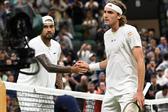 Nick Kyrgios e Stefano Tsitsipas em Wimbledon