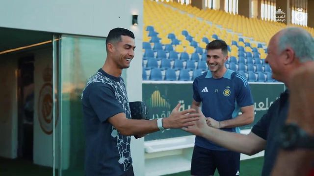 O reencontro entre Scolari e Cristiano Ronaldo