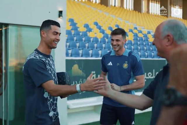 O reencontro entre Scolari e Cristiano Ronaldo