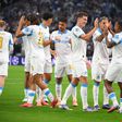 Jogadores do Marselha celebraram quatro golos ao Ajax na Champions