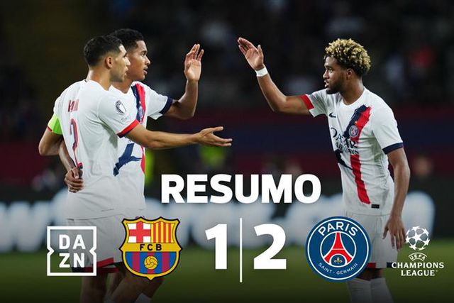 Reviravolta do PSG em Barcelona com brilho português (resumo)