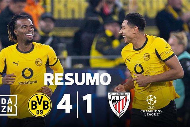 Borussia Dortmund não deu hipóteses ao Athletic Bilbao (resumo)
