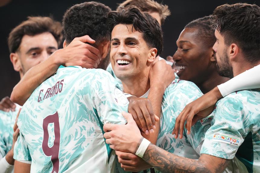 Cancelo colocou Portugal na frente -Foto: EPA/Liselotte Sabroe