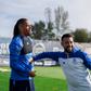 Francesco Farioli com Smalling no treino dos dragões no Olival - Foto: FC Porto