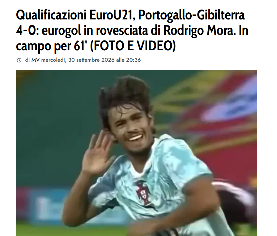 La Roma 24 destaca golaço de Rodrigo Mora