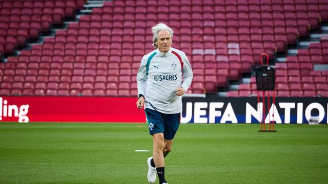 Jorge Jesus, selecionador de Portugal, em Copenhaga