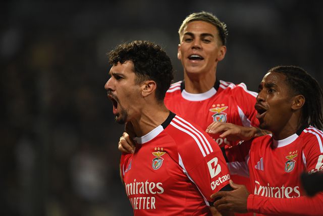 Tomás Araújo marcou o primeiro do Benfica em Guimarães - Foto: Kapta+/Rogério Ferreira