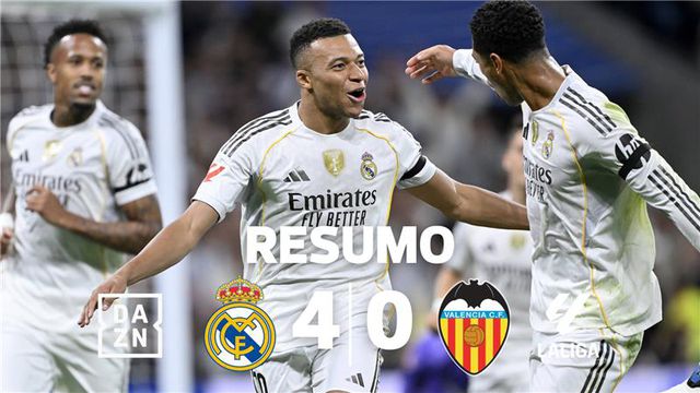 Real Madrid goleia Valência com golaço de Carreras (resumo)