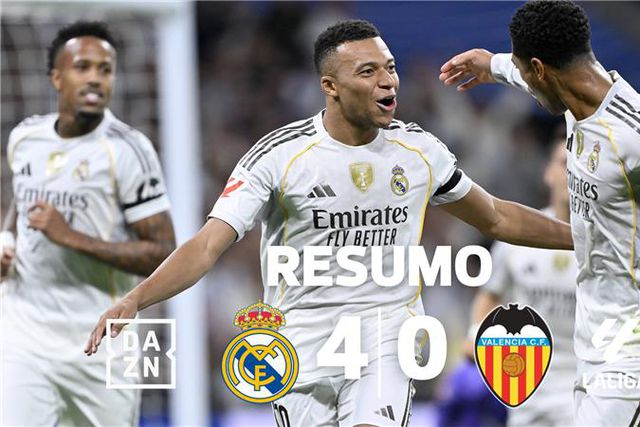 Real Madrid goleia Valência com golaço de Carreras (resumo)