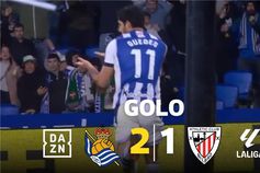 Gonçalo Guedes estreia-se a marcar pela Real Sociedad... e logo no dérbi basco!