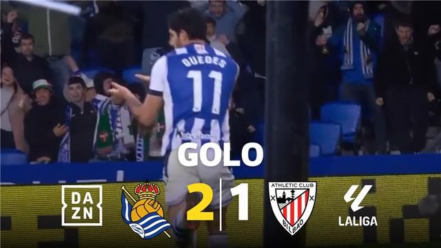 Gonçalo Guedes estreia-se a marcar pela Real Sociedad... e logo no dérbi basco!