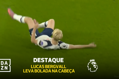 Bolada obriga jogador do Tottenham a sair de campo contra a sua vontade