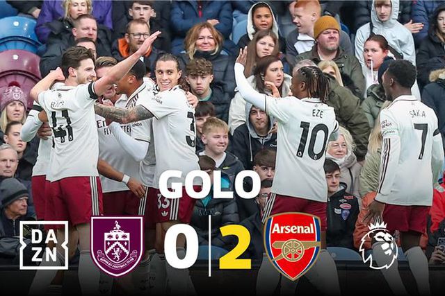 Contra-ataque perfeito e Declan Rice faz o segundo para o Arsenal