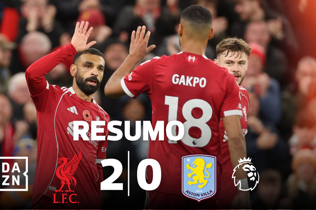 Liverpool aproveitou oferta do Aston Villa e voltou a sorrir (resumo)