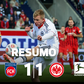 Eintracht Frankfurt marca passo em casa do lanterna-vermelha (resumo)
