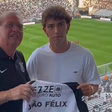 João Félix e Cancelo foram ver o Corinthians e não saíram de mãos a abanar