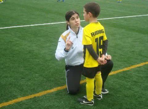 Carla Santos com Rodrigo Rêgo no Beira-Mar, primeiro clube do agora jogador do Benfica