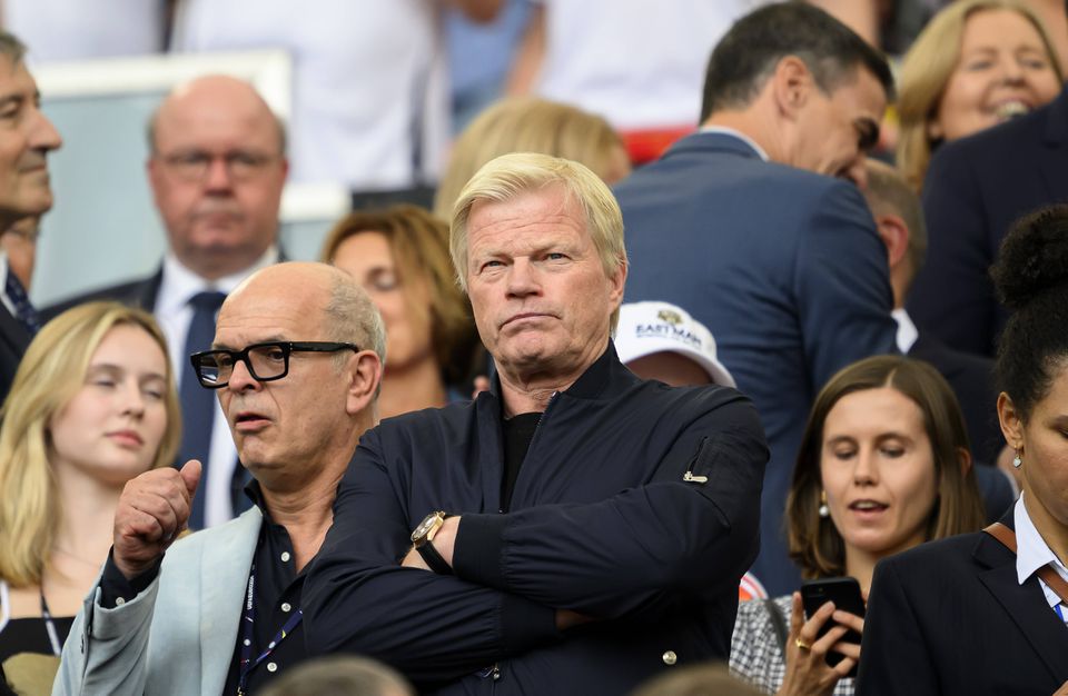 Oliver Kahn nas bancadas a assistir a um jogo do Euro 2024, que se disputou na Alemanha