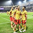 Festejos do Lens frente ao Toulouse