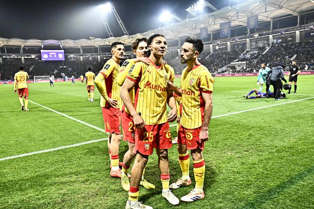 Festejos do Lens frente ao Toulouse